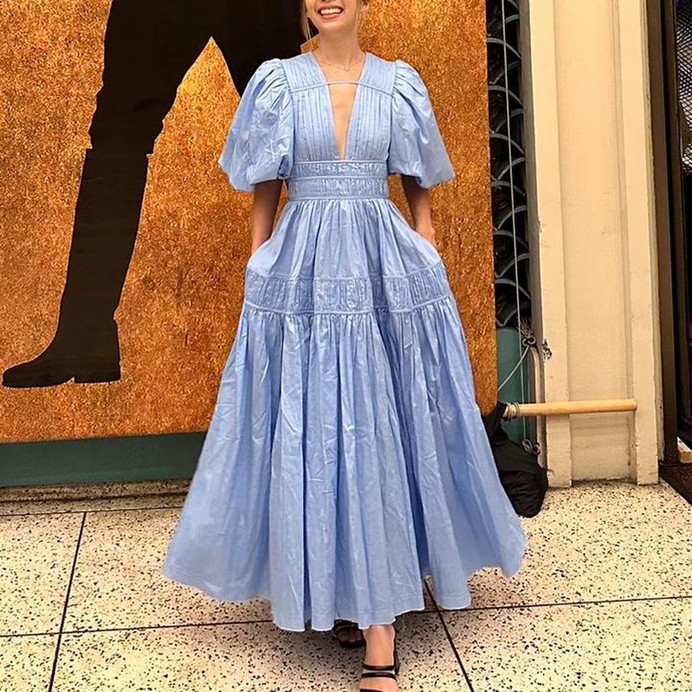 Aje Fallingwater Dress in Powder Blue